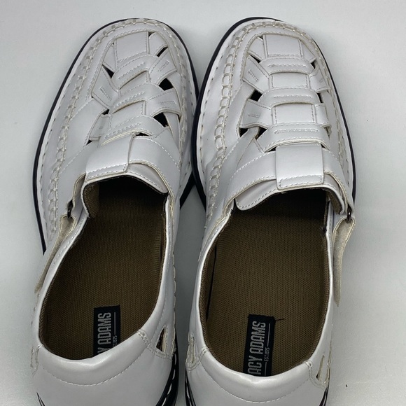 Stacy Adams Men's Biscayne Dress Moc Toe Slip On Sandals White 25025 10M. - Picture 4 of 6
